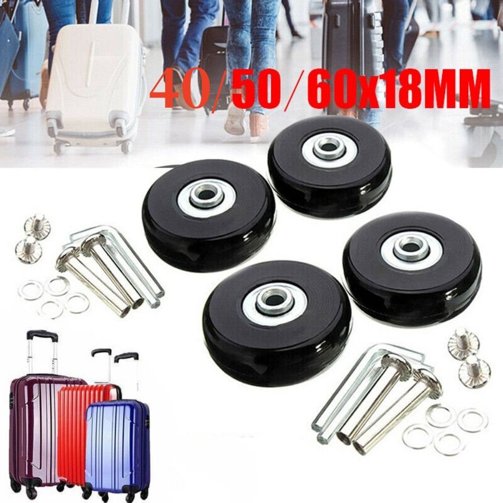 Silent Replacement Luggage Wheels - 57-59MM Resistant Flexible Silent Replacement Axles