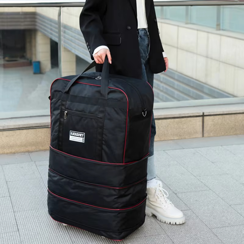 Foldable Rolling Luggage Bag - Foldable Unisex Universal Wheeled Travel Bag