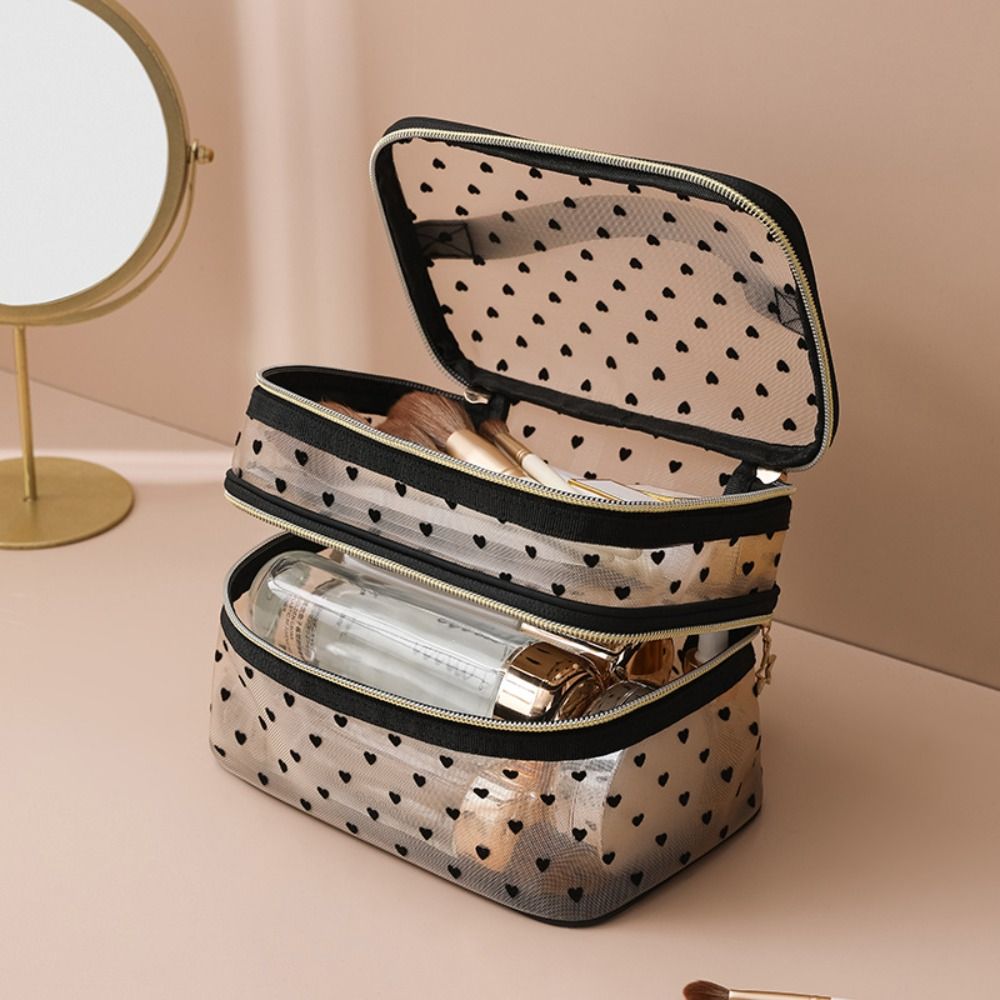 New Nylon Makeup Bag Double-la - огляд і ціна Cosmetic Bags